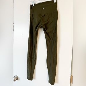 Lululemon align super high rise army green leggings 28” size 8